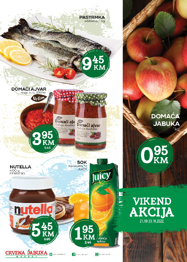 Crvena jabuka: Vikend akcija od 21. do 23.10.2022.