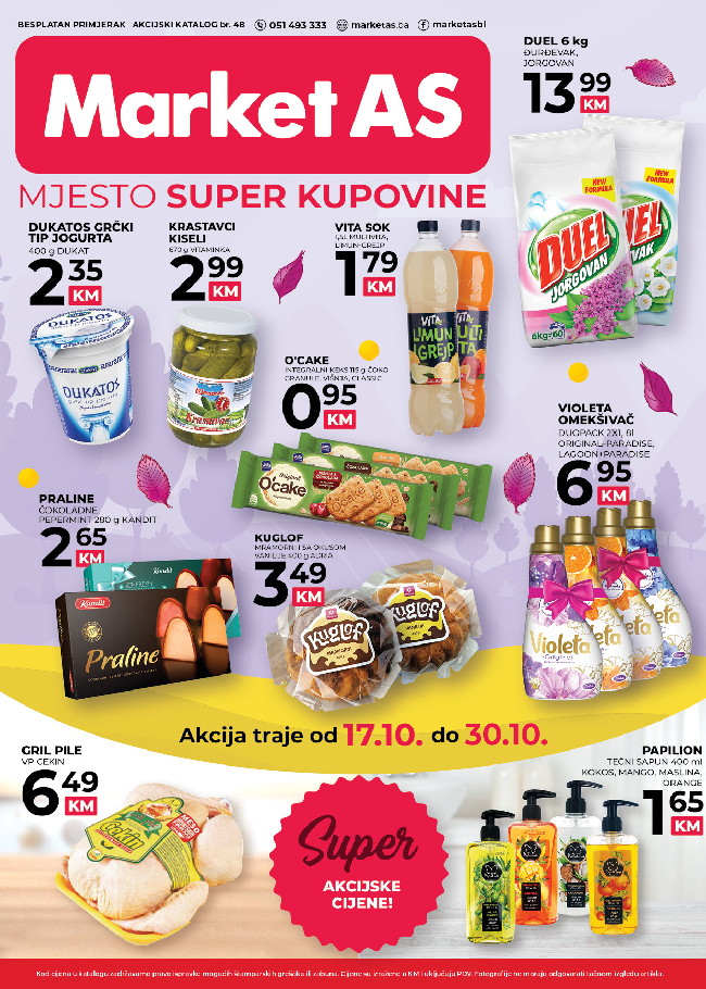 Market AS: Akcijski katalog od 17. do 30.10.2022.