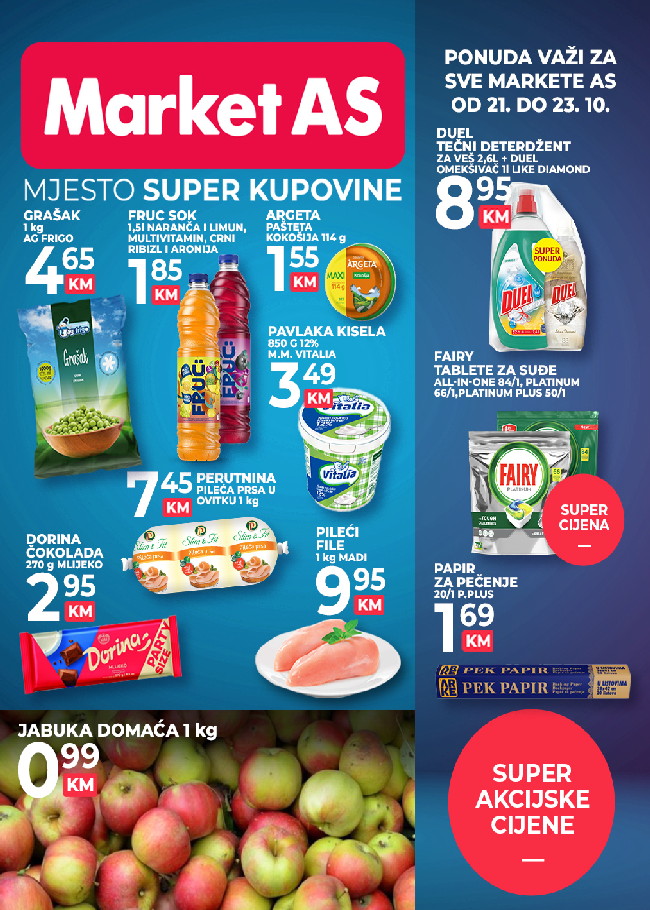 Market AS: Vikend akcija od 21. do 23.10.2022.