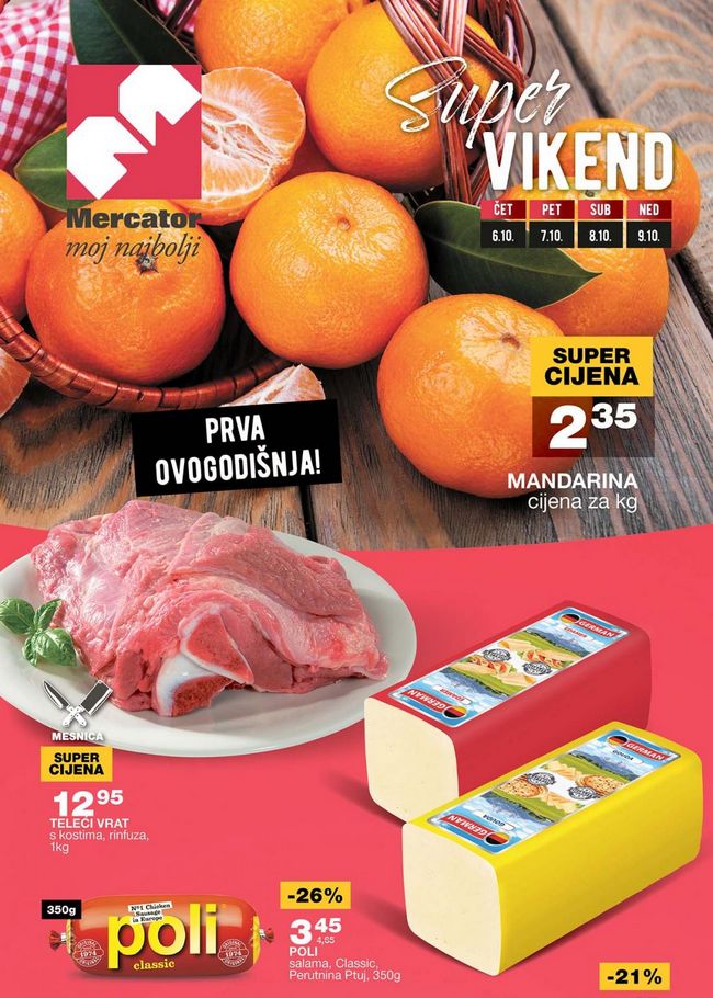 Mercator: Super vikend akcija od 06. do 09.10.2022.