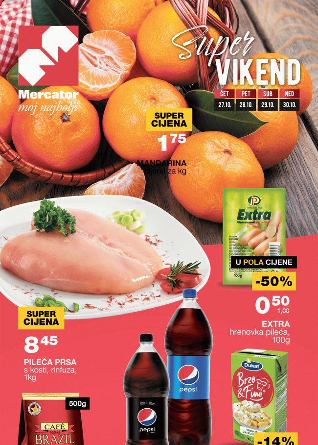 Mercator: Super vikend akcija od 27. do 30.10.2022.