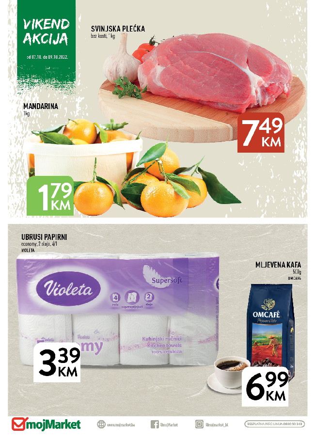 Moj Market: Vikend akcija od 07. do 09.10.2022.