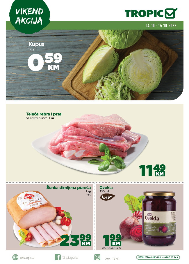 Tropic: Vikend akcija od 14. do 16.10.2022.