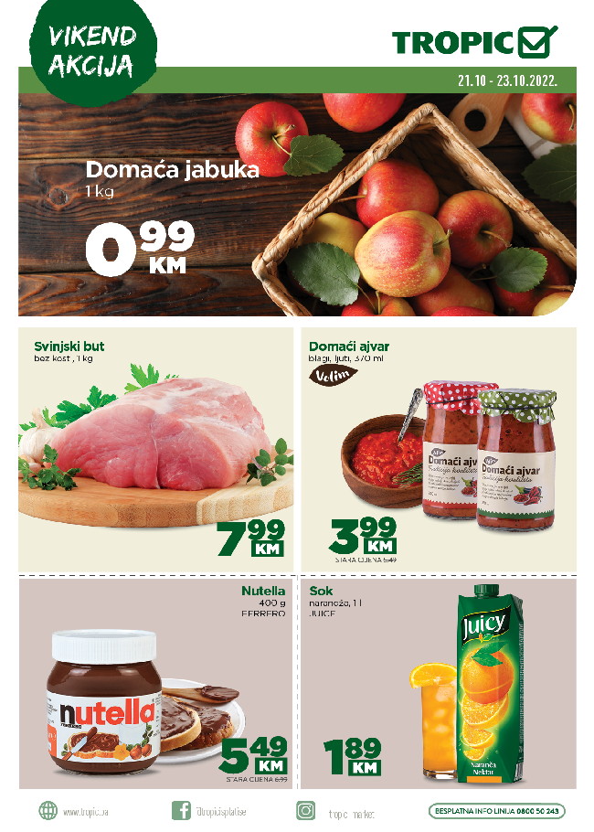 Tropic: Vikend akcija od 21. do 23.10.2022.