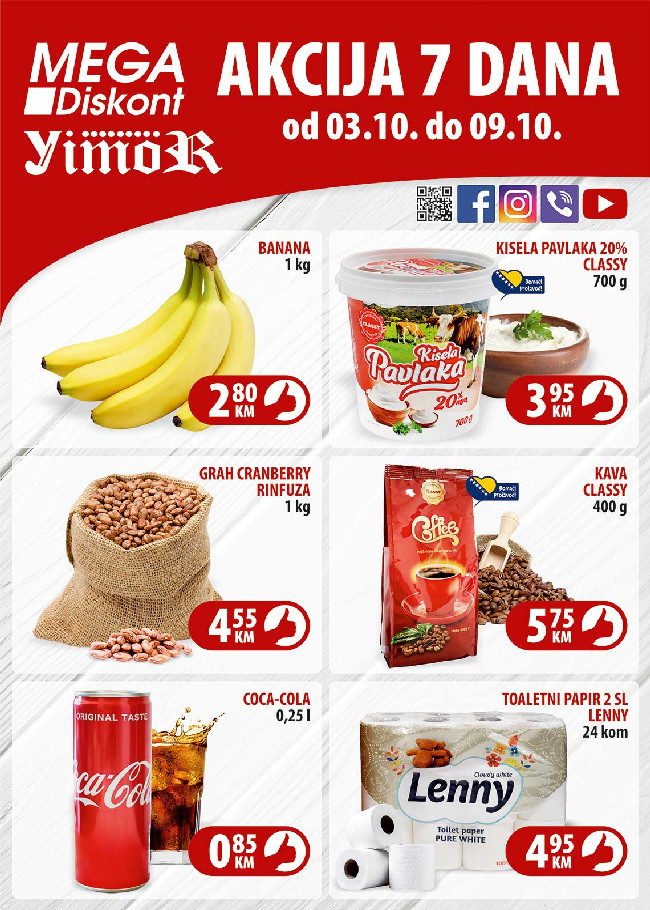 Yimor: Akcija 7 dana od 03. do 10.10.2022.