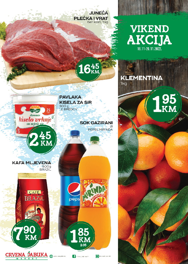 Crvena jabuka Vikend akcija od 18. do 20.11.2022. Crvena jabuka: Vikend akcija od 18. do 20.11.2022.