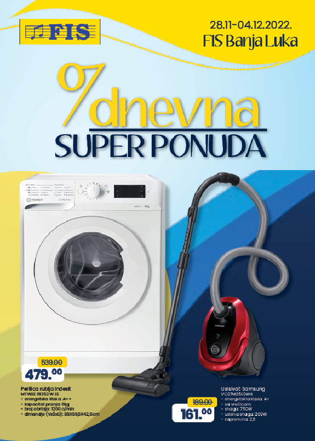FIS Banja Luka: 7 dnevna ponuda od 28.11. do 04.12.2022.