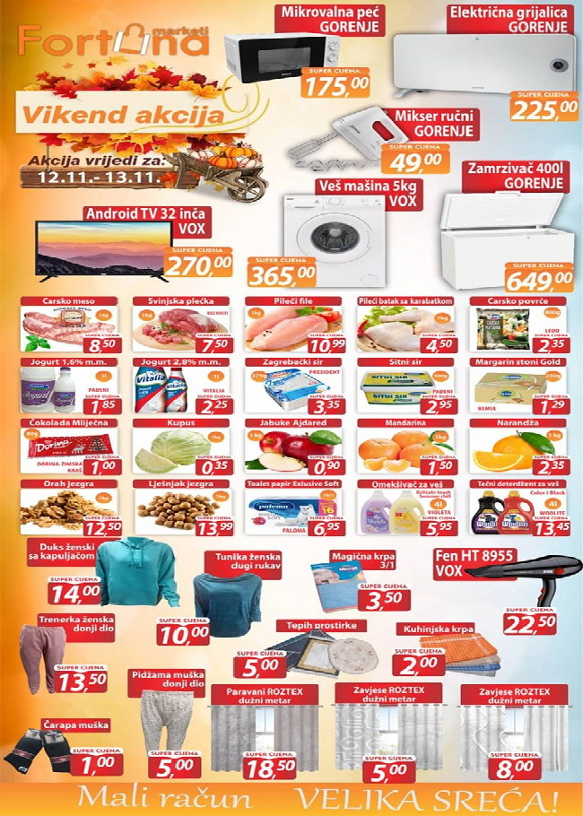 Fortuna marketi Vikend akcija od 12. do 13.11.2022 02 Fortuna marketi: Vikend akcija od 12. do 13.11.2022.