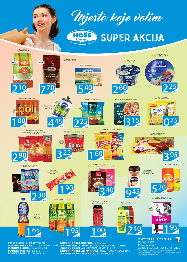 Hoše Super akcija od 05. do 19.11.2022. Hoše komerc: Super akcija od 05. do 19.11.2022.