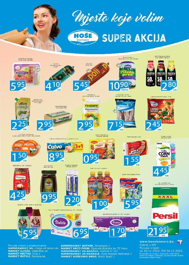 Hoše Super akcija od 20.11. do 04.12.2022. Hoše komerc: Super akcija od 20.11. do 04.12.2022.