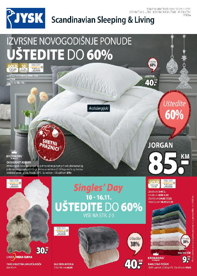 Jysk: Akcijski katalog od 10. do 23.11.2022.