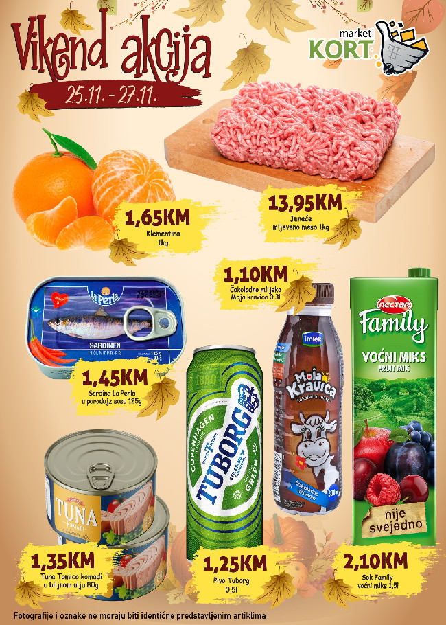 Kort marketi: Vikend akcija od 25. do 27.11.2022.