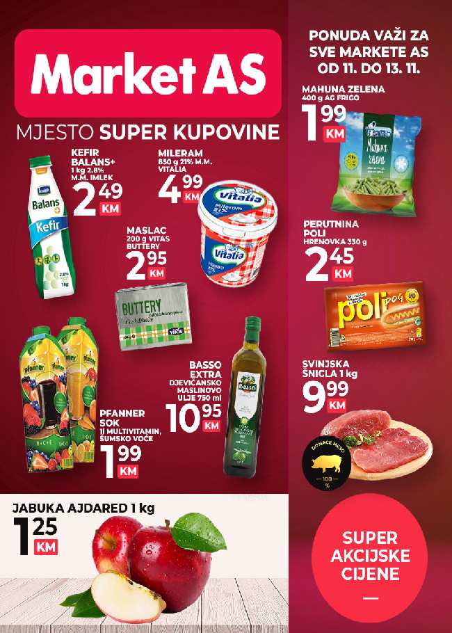 Market AS: Vikend akcija od 11. do 13.11.2022.