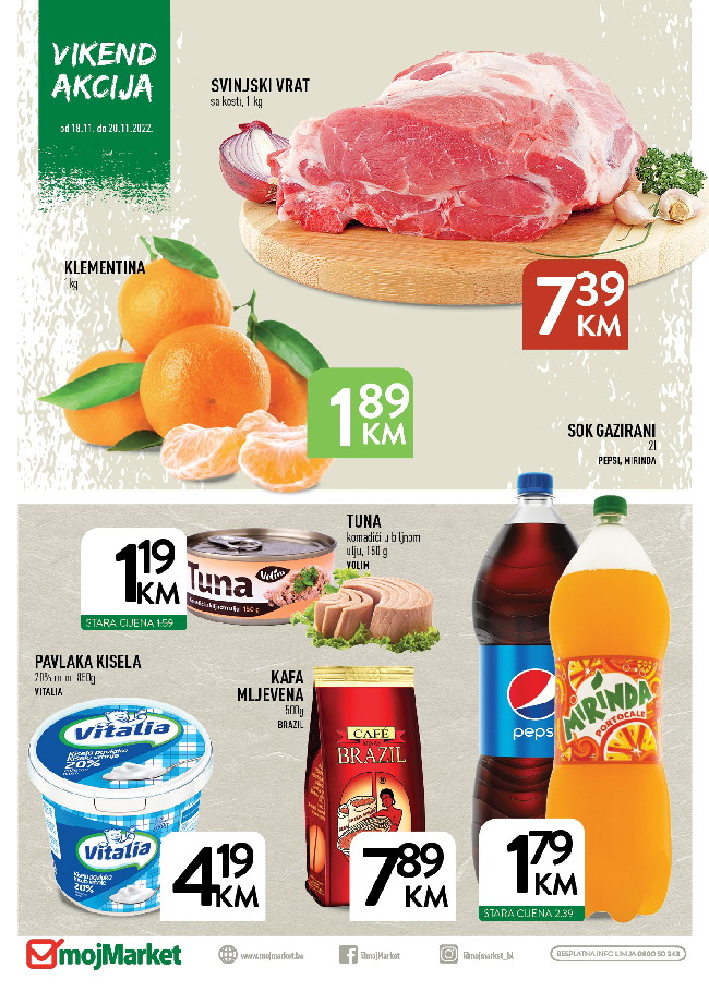 Moj Market Vikend akcija od 18. do 20.11.2022. Moj Market: Vikend akcija od 18. do 20.11.2022.