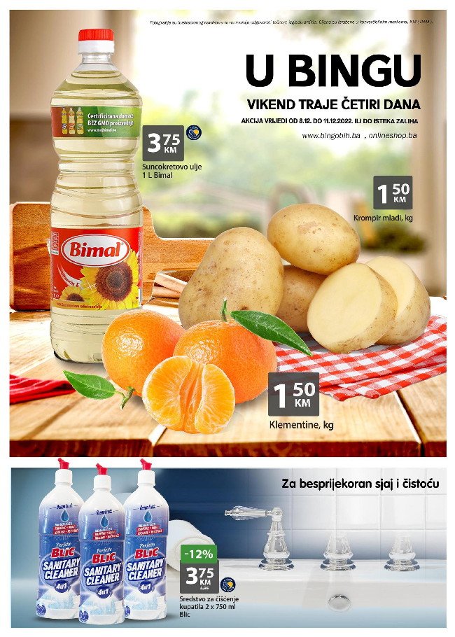 Bingo: Vikend akcija za FBiH od 08. do 11.12.2022.
