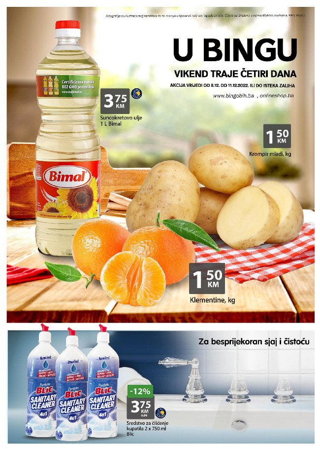 Bingo: Vikend akcija za RS od 08. do 11.12.2022.