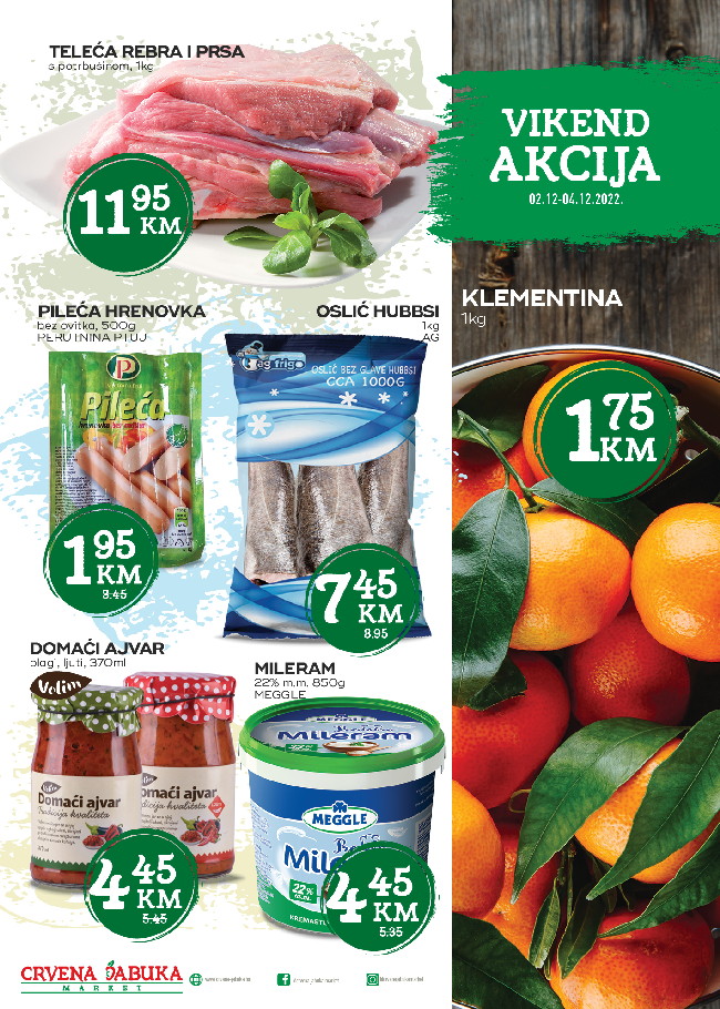 Crvena jabuka: Vikend akcija od 02. do 04.12.2022.