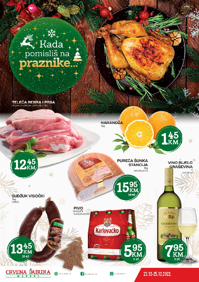 Crvena jabuka Vikend akcija od 23. do 25.12.2022. 01 Crvena jabuka: Vikend akcija od 23. do 25.12.2022.
