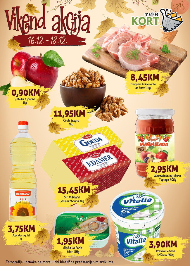Kort marketi: Vikend akcija od 16. do 18.12.2022.