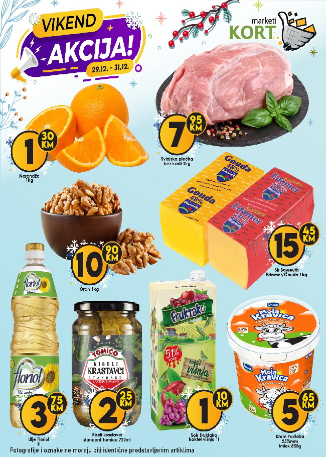 Kort marketi: Vikend akcija od 29. do 31.12.2022.