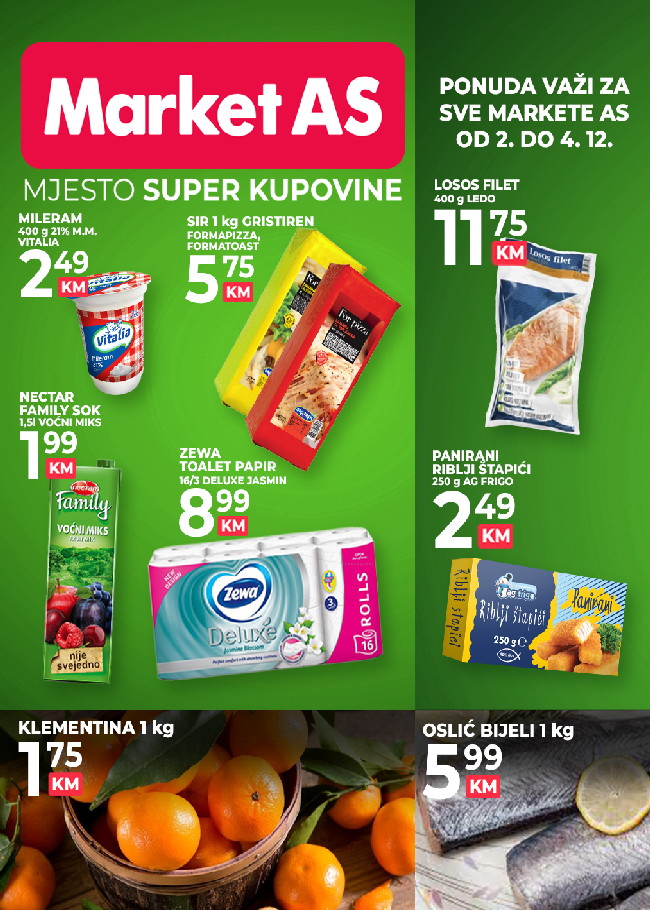 Market AS Vikend akcija od 02. do 04.12.2022. Market AS: Vikend akcija od 02. do 04.12.2022.