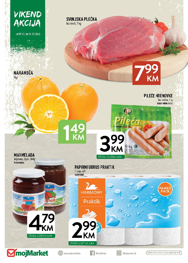 Moj Market Vikend akcija od 09. do 11.12.2022.
