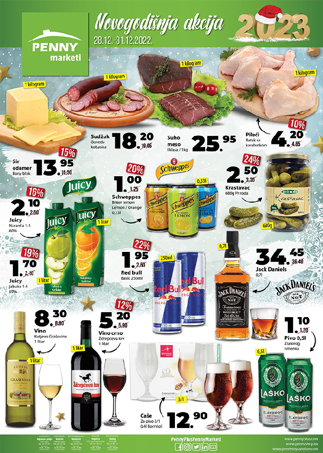 Penny marketi: Novogodišnja akcija od 28. do 31.12.2022.