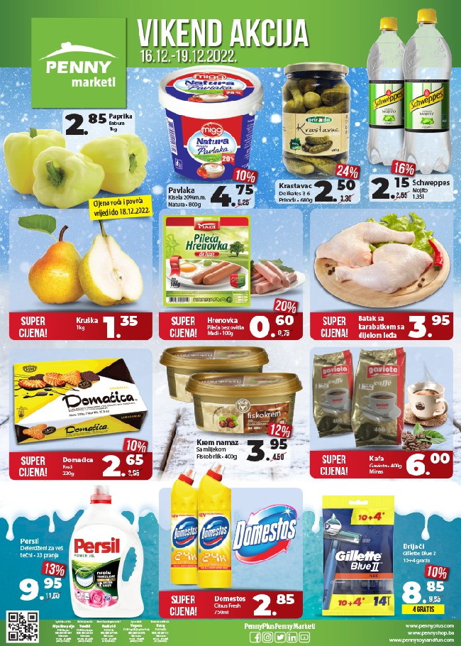 Penny marketi: Vikend akcija od 16. do 19.12.2022.