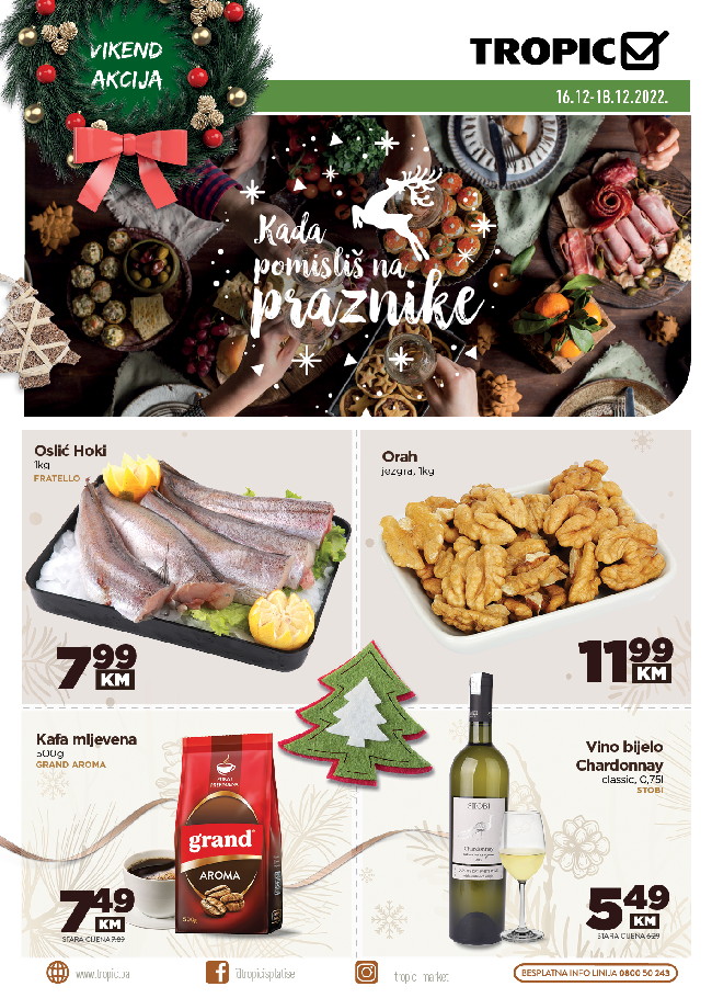 Tropic: Vikend akcija od 16. do 18.12.2022.