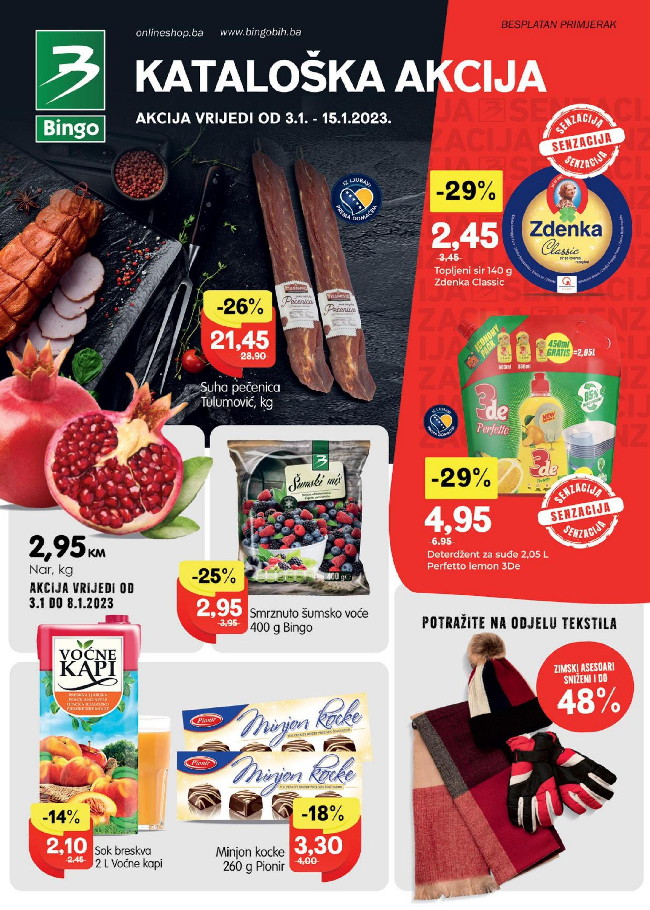 Bingo: Kataloška akcija za RS od 03. do 15.01.2023.