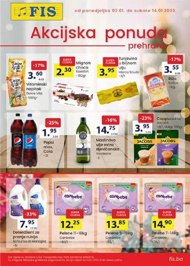 FIS Akcijski katalog prehrane od 02. do 14.01.2023 (1) FIS: Akcijski katalog prehrane od 02. do 14.01.2023.