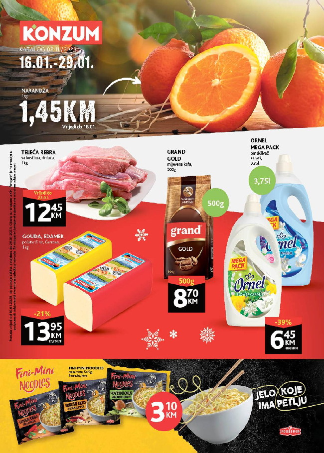 Konzum: Akcijski katalog od 16. do 29.01.2023.