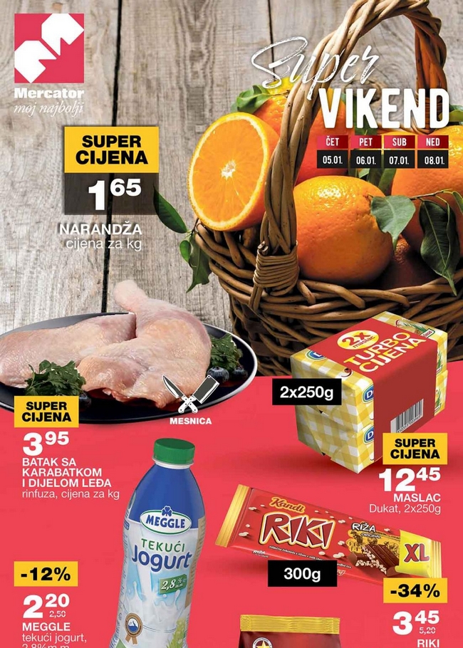 Mercator: Super vikend akcija od 05. do 08.01.2023.