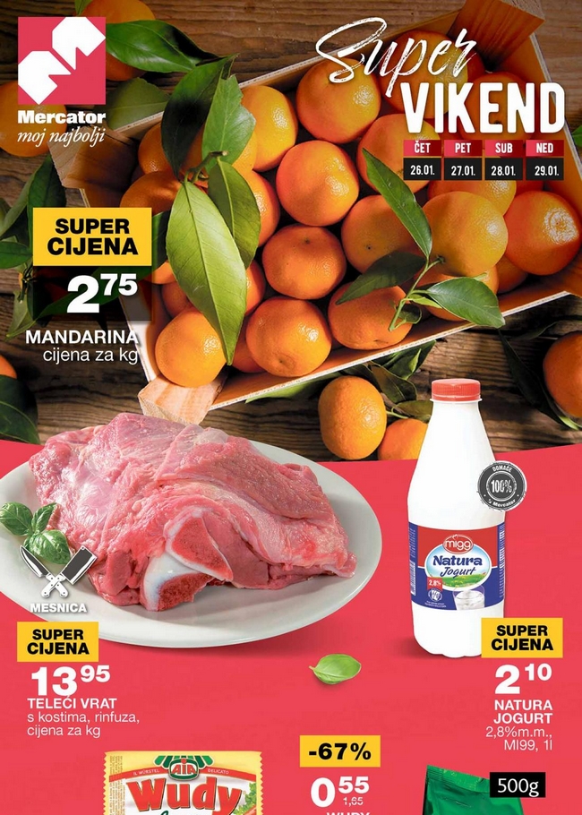 Mercator: Super vikend akcija od 26. do 29.01.2023.