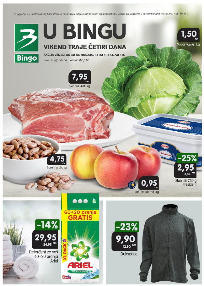 Bingo: Vikend akcija za RS od 09. do 12.02.2023.
