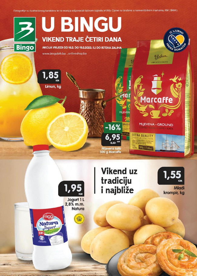 Bingo: Vikend akcija za RS od 16. do 19.02.2023.