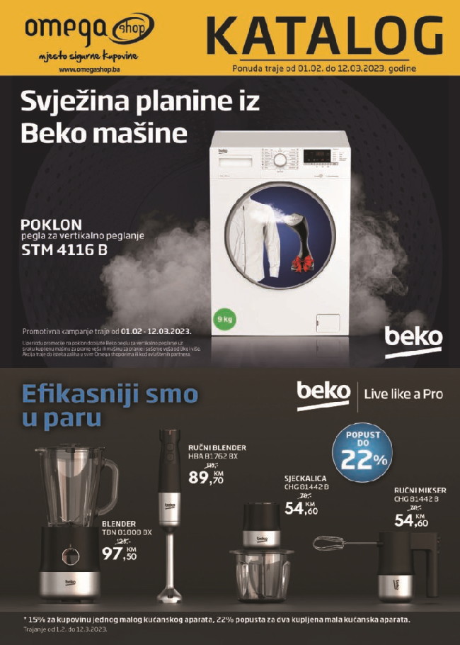 Omega shop Akcijski katalog od 01.02. do 12.03 (1) Omega shop: Akcijski katalog od 01.02. do 12.03.2023.