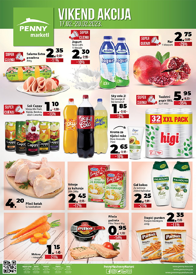 Penny Plus vikend akcija od 17.02. do 20.02. Penny marketi: Vikend akcija od 17.02. do 20.02.2023.