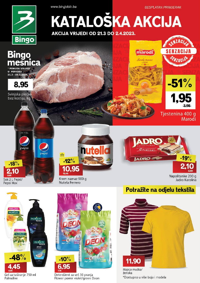 Bingo: Kataloška akcija za RS od 21.03. do 02.04.2023.
