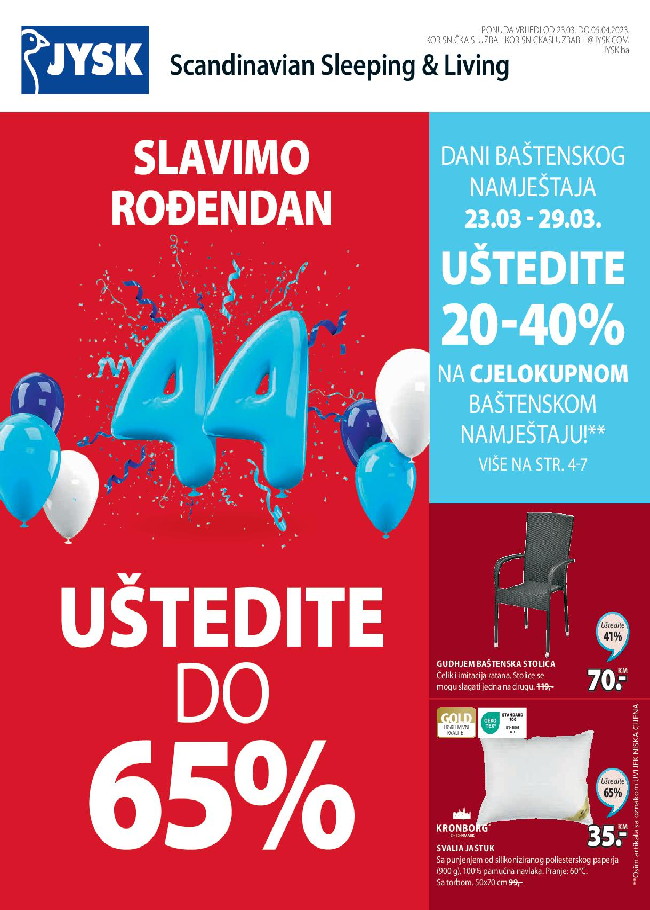 Jysk: Akcijski katalog od 23.03. do 05.04.2023.