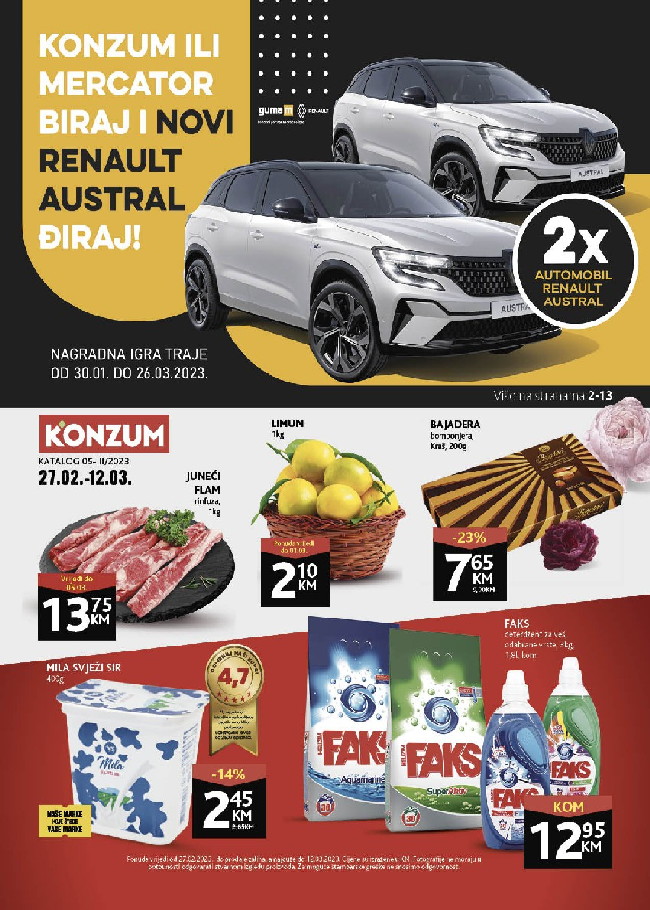 Konzum: Akcijski katalog od 27.02. do 12.03.2023.