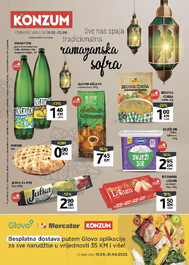 Konzum: Ramazanska sofra katalog od 16. do 23.04.2023.