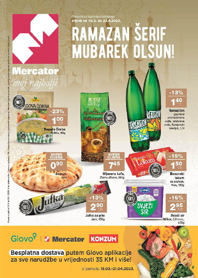 Mercator: Ramazanska ponuda od 16.03. do 23.04.2023.