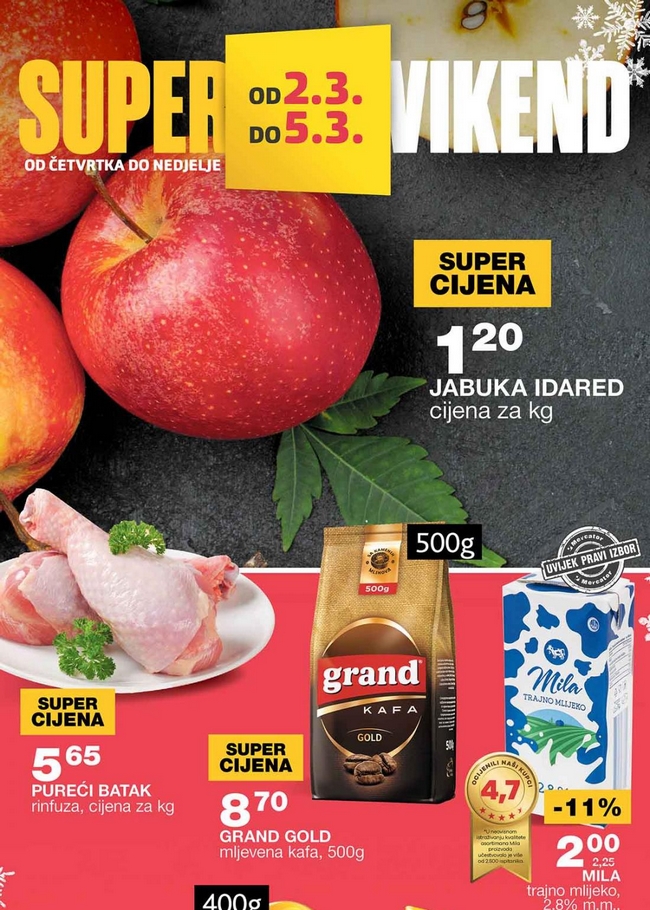Mercator: Super vikend akcija od 02. do 05.03.2023.
