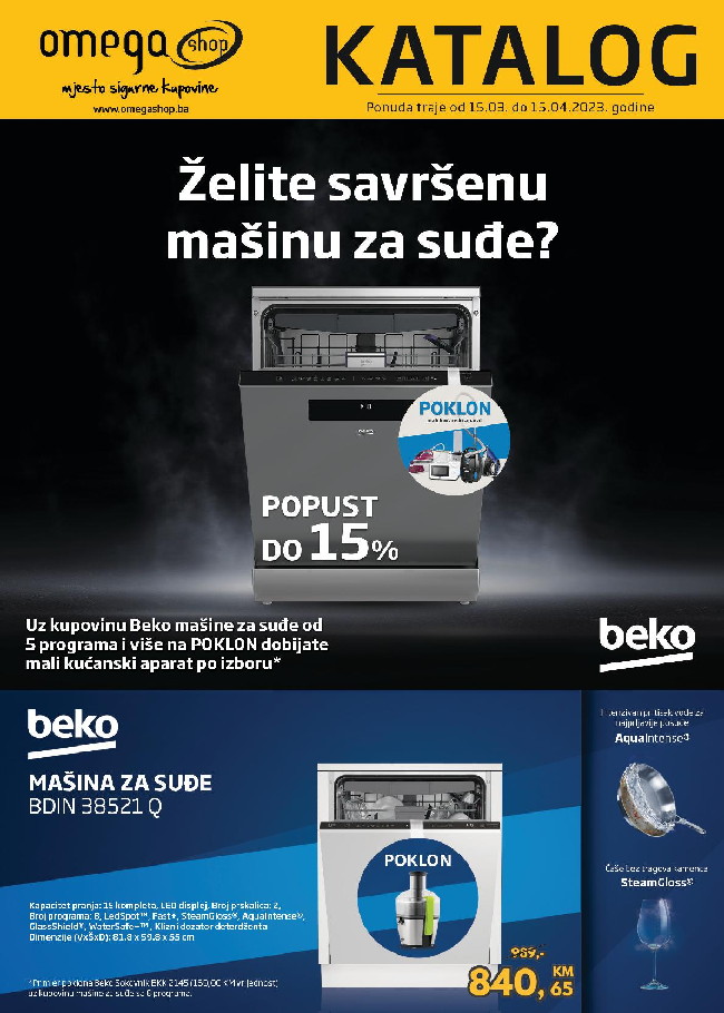 Omega Shop: Akcijski katalog od 15.03. do 15.04.2023.