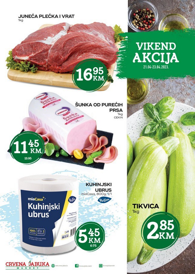Crvena jabuka: Vikend akcija od 21. do 23.04.2023.