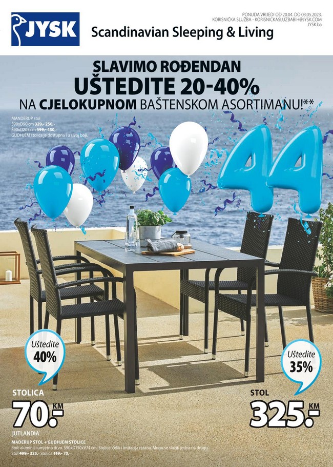 Jysk: Akcijski katalog od 20.04. do 03.05.2023.
