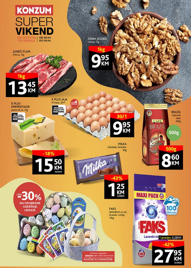 Konzum: Super vikend akcija od 06. do 09.2023.