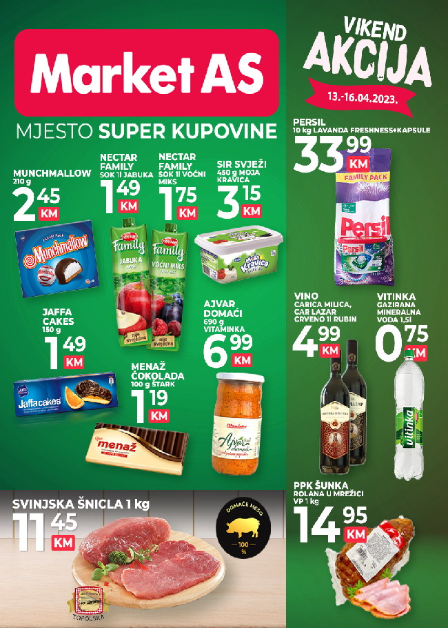 Market AS Vikend akcija od 13. do 16.04.2023. Market AS: Vikend akcija od 13. do 16.04.2023.
