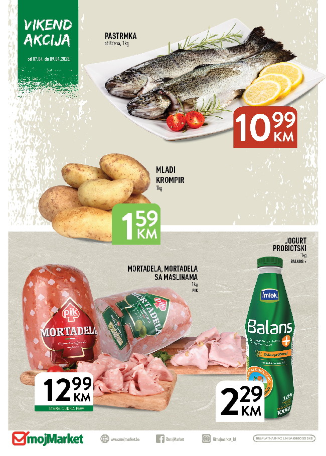 Moj Market Vikend akcija od 07. do 09.04.2023. Moj Market: Vikend akcija od 07. do 09.04.2023.